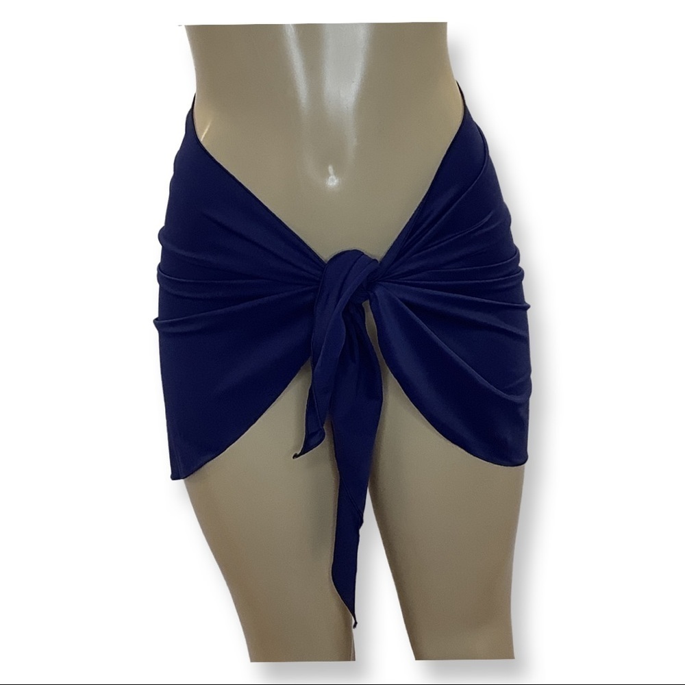 Zuliana Dark Blue Spandex Beach Cover Up/Sarong. Made in USA. New With Tags